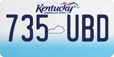 KY license plate 735UBD