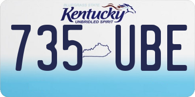 KY license plate 735UBE