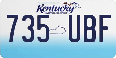 KY license plate 735UBF