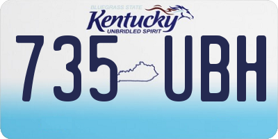 KY license plate 735UBH