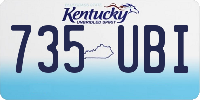 KY license plate 735UBI