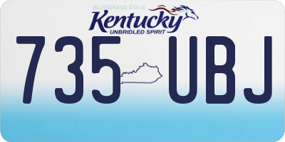 KY license plate 735UBJ