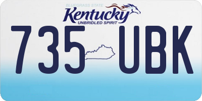 KY license plate 735UBK