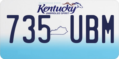KY license plate 735UBM