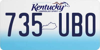 KY license plate 735UBO