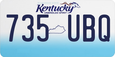 KY license plate 735UBQ