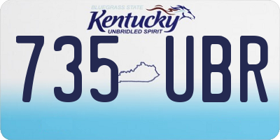 KY license plate 735UBR