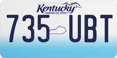KY license plate 735UBT