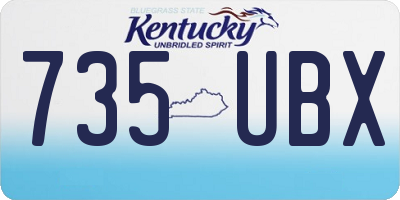 KY license plate 735UBX
