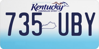 KY license plate 735UBY
