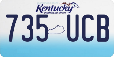 KY license plate 735UCB