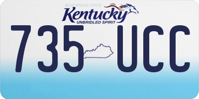 KY license plate 735UCC