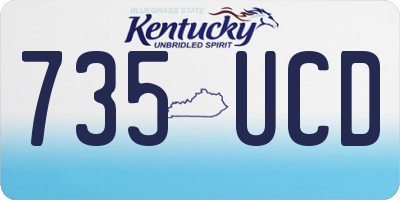 KY license plate 735UCD