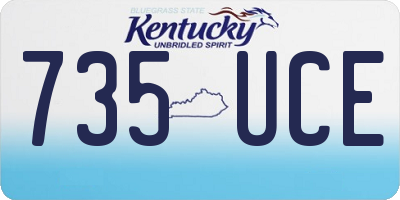 KY license plate 735UCE