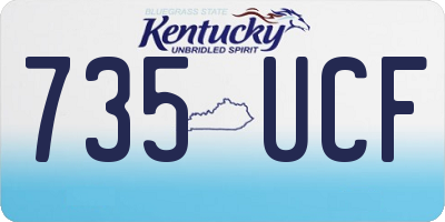 KY license plate 735UCF