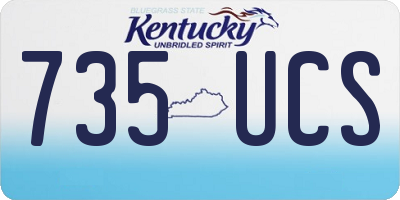 KY license plate 735UCS