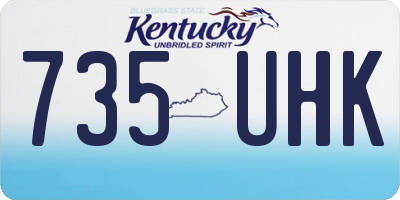 KY license plate 735UHK