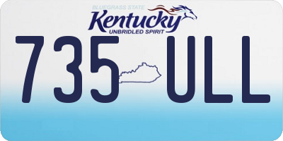 KY license plate 735ULL