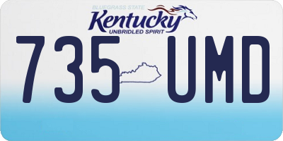 KY license plate 735UMD