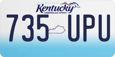 KY license plate 735UPU