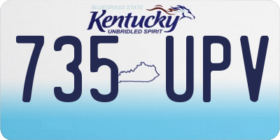 KY license plate 735UPV
