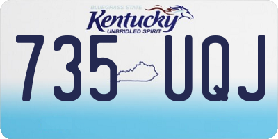 KY license plate 735UQJ