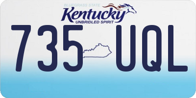 KY license plate 735UQL