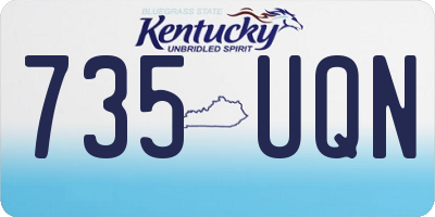KY license plate 735UQN