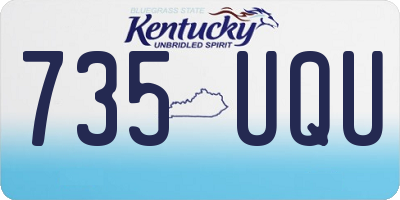 KY license plate 735UQU