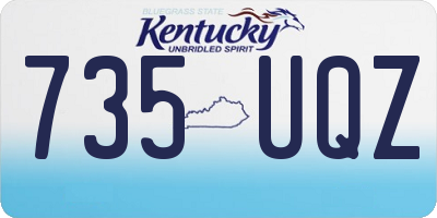 KY license plate 735UQZ