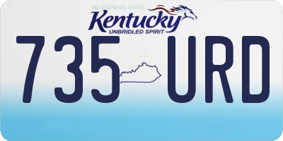 KY license plate 735URD