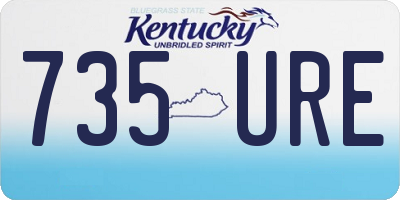 KY license plate 735URE