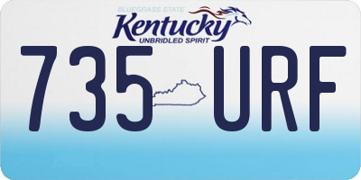 KY license plate 735URF
