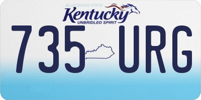 KY license plate 735URG