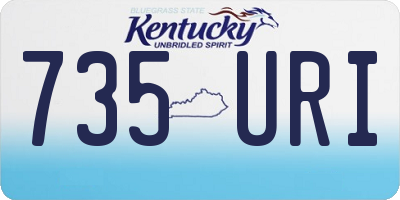 KY license plate 735URI
