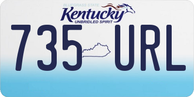 KY license plate 735URL