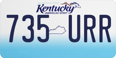 KY license plate 735URR