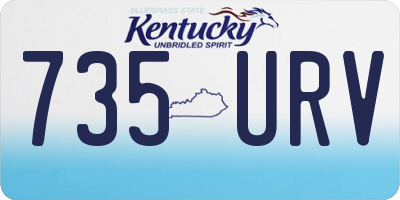 KY license plate 735URV