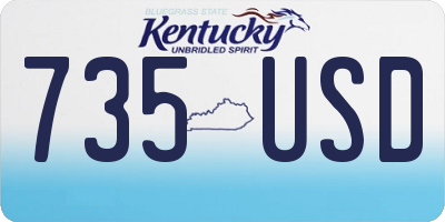 KY license plate 735USD