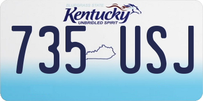 KY license plate 735USJ