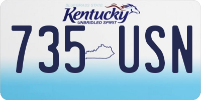 KY license plate 735USN