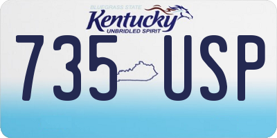 KY license plate 735USP