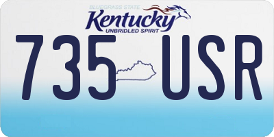 KY license plate 735USR