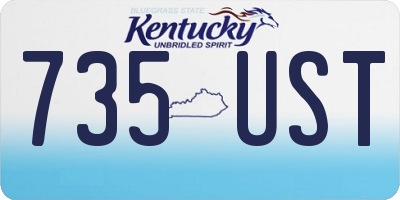 KY license plate 735UST