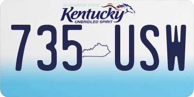 KY license plate 735USW