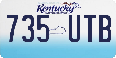 KY license plate 735UTB