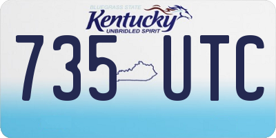 KY license plate 735UTC