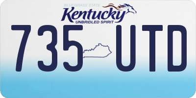 KY license plate 735UTD
