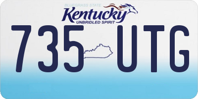 KY license plate 735UTG