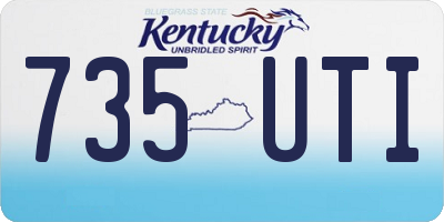 KY license plate 735UTI